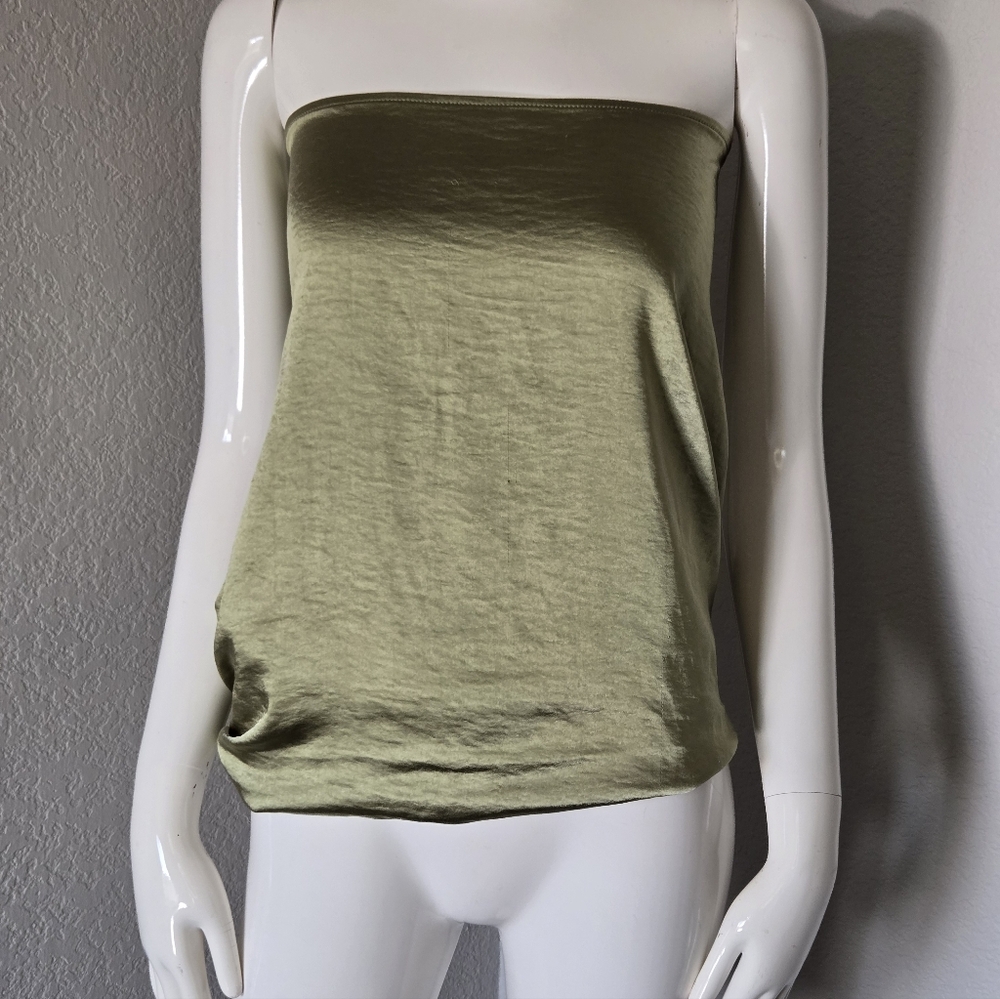 Nasty Gal Olive Cowl Plunge Halter Top - Picture 3 of 10
